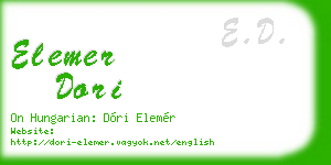elemer dori business card