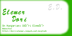 elemer dori business card